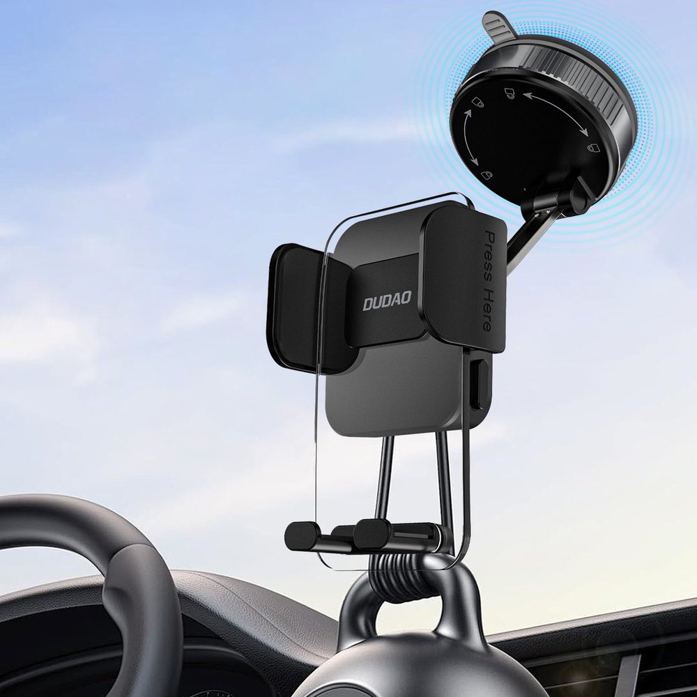 Dudao F24PLUS automobilinis laikiklis su siurbtuku prietaisų skydeliui – juodas - Image 5
