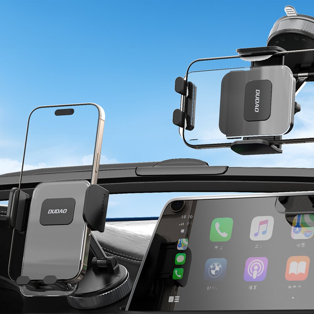 Dudao F24PLUS automobilinis laikiklis su siurbtuku prietaisų skydeliui – juodas - Image 7