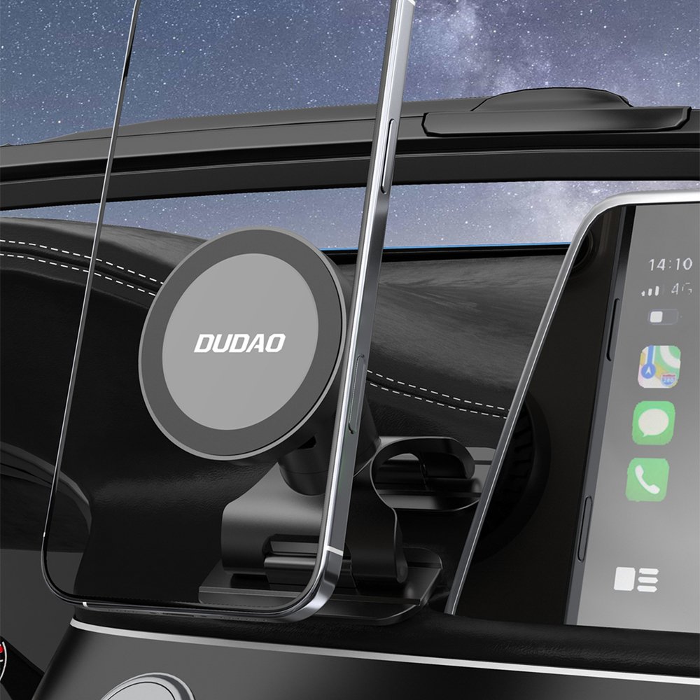 Dudao F25 MagSafe suderinamas automobilinis laikiklis prietaisų skydeliui arba priekiniam stiklui – juodas - Image 4