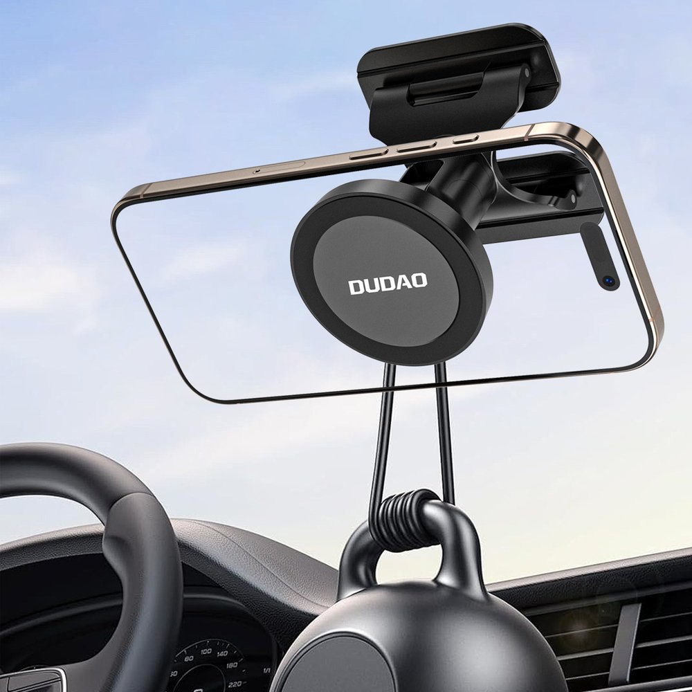 Dudao F25 MagSafe suderinamas automobilinis laikiklis prietaisų skydeliui arba priekiniam stiklui – juodas - Image 6
