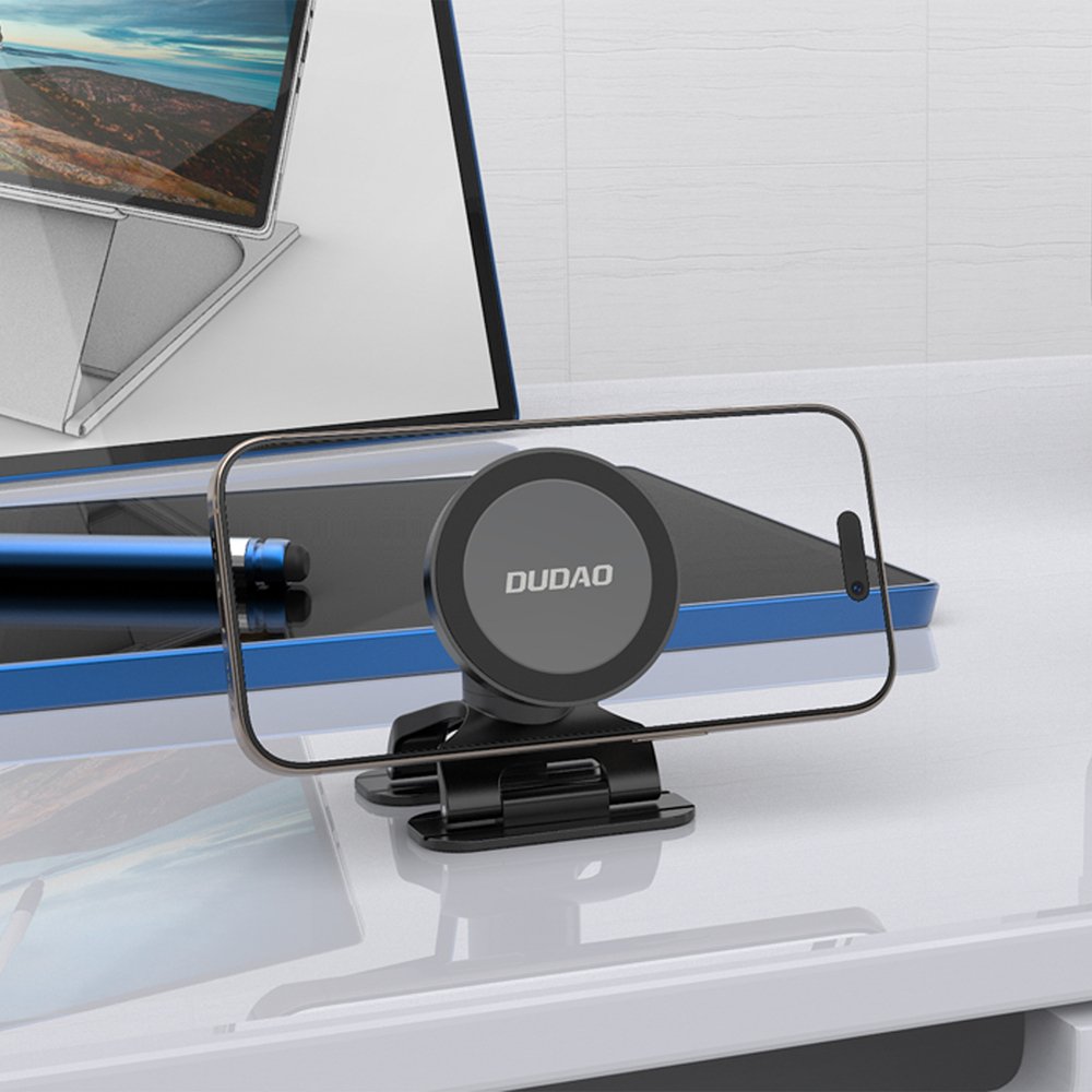 Dudao F25 MagSafe suderinamas automobilinis laikiklis prietaisų skydeliui arba priekiniam stiklui – juodas - Image 7