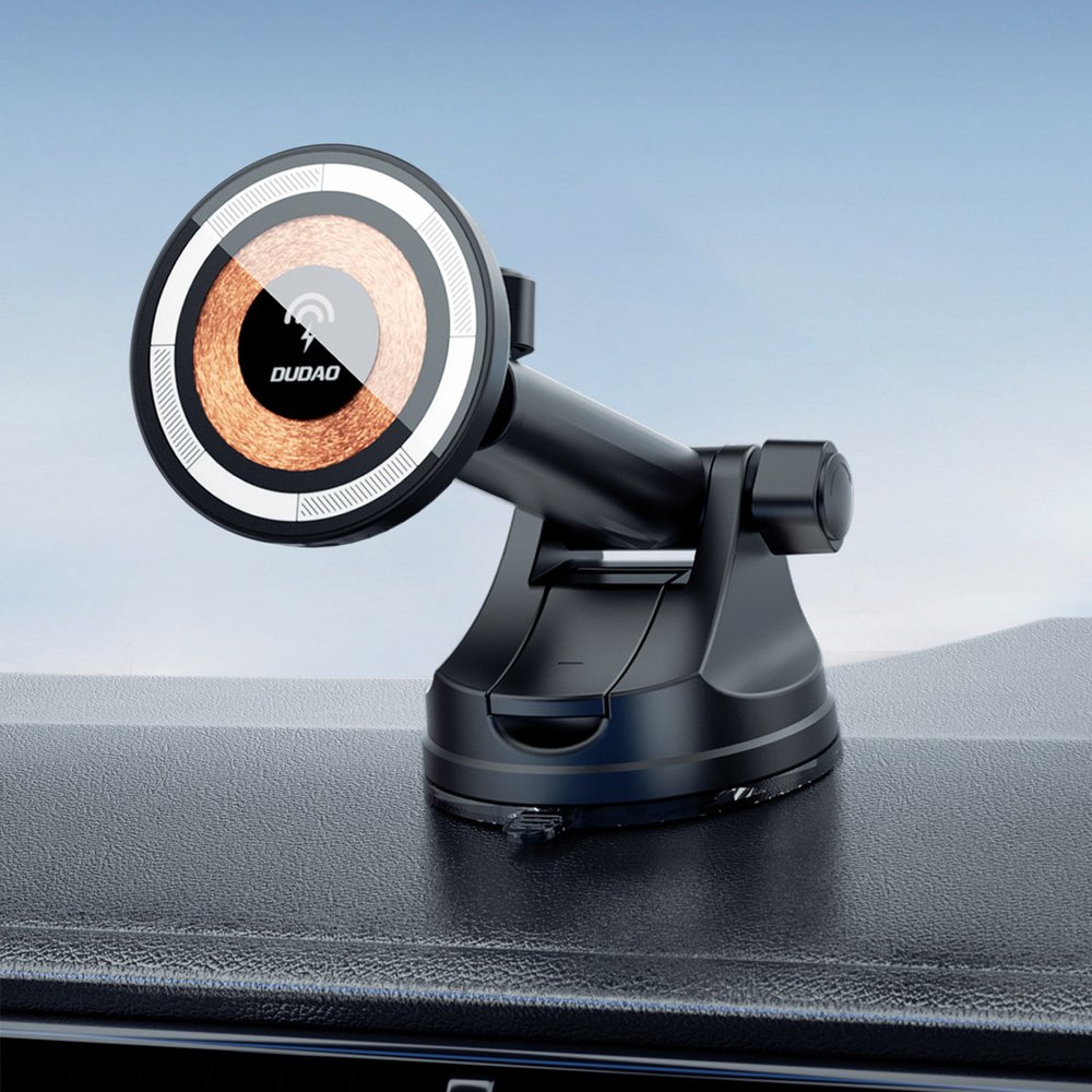 Dudao F12MAX+ automobilinis laikiklis su 15 W belaidžiu įkrovikliu, suderinamas su MagSafe – juodas - Image 4