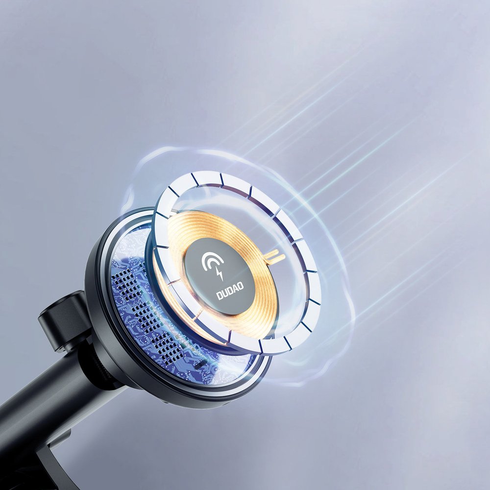 Dudao F12MAX+ automobilinis laikiklis su 15 W belaidžiu įkrovikliu, suderinamas su MagSafe – juodas - Image 5