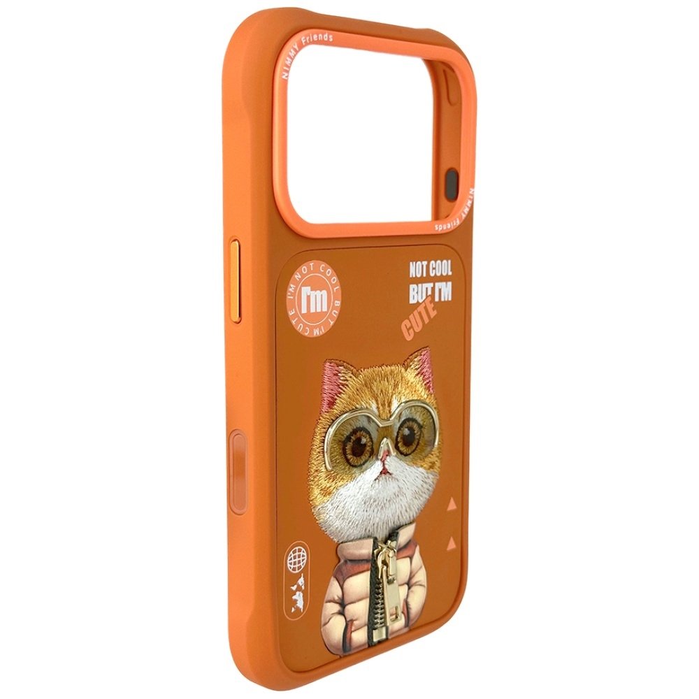 Nimmy Cool&Cute 2.0 Cat dėklas iPhone 17 Pro Max – oranžinis - Image 4