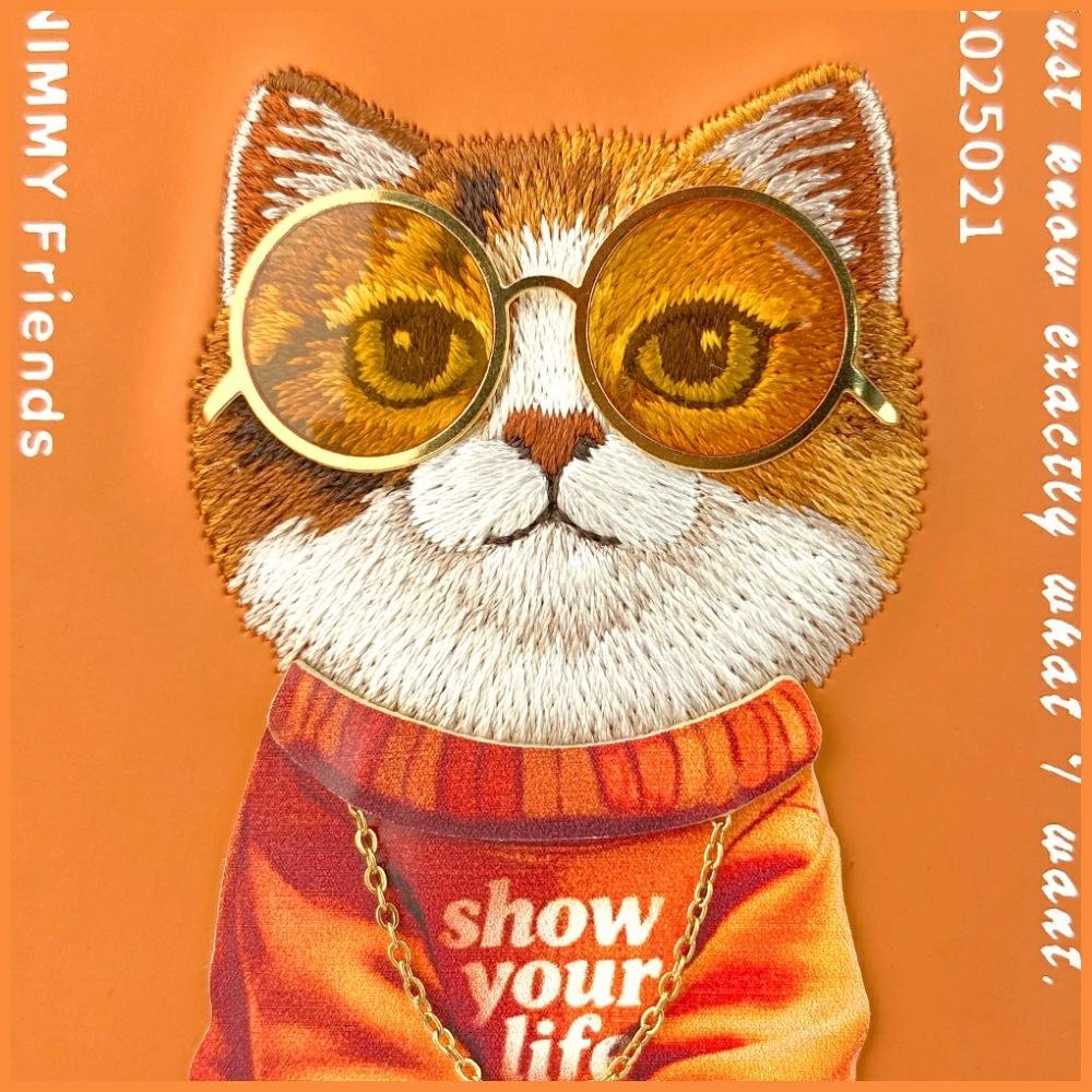 Nimmy Glasses Cool Cat dėklas iPhone 17 Pro Max – oranžinis - Image 6