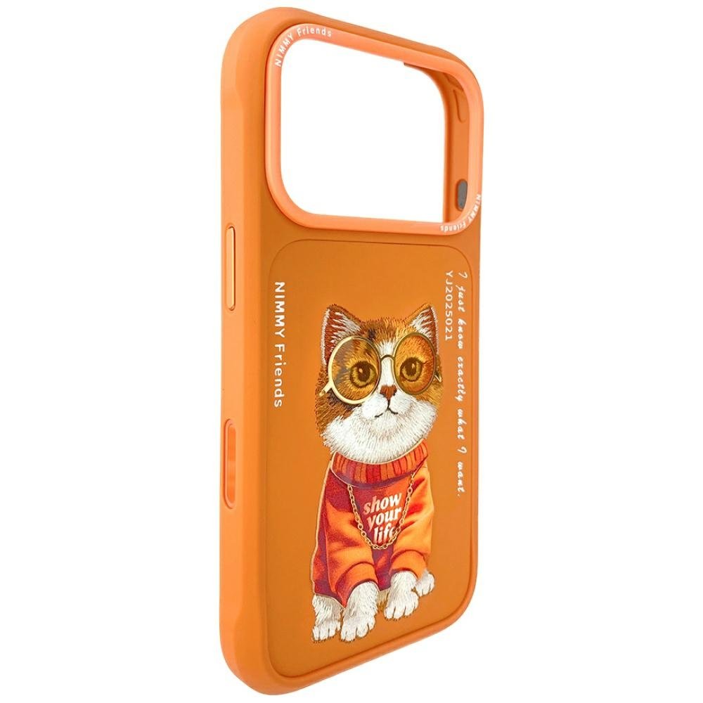 Nimmy Glasses Cool Cat dėklas iPhone 17 Pro – oranžinis - Image 5