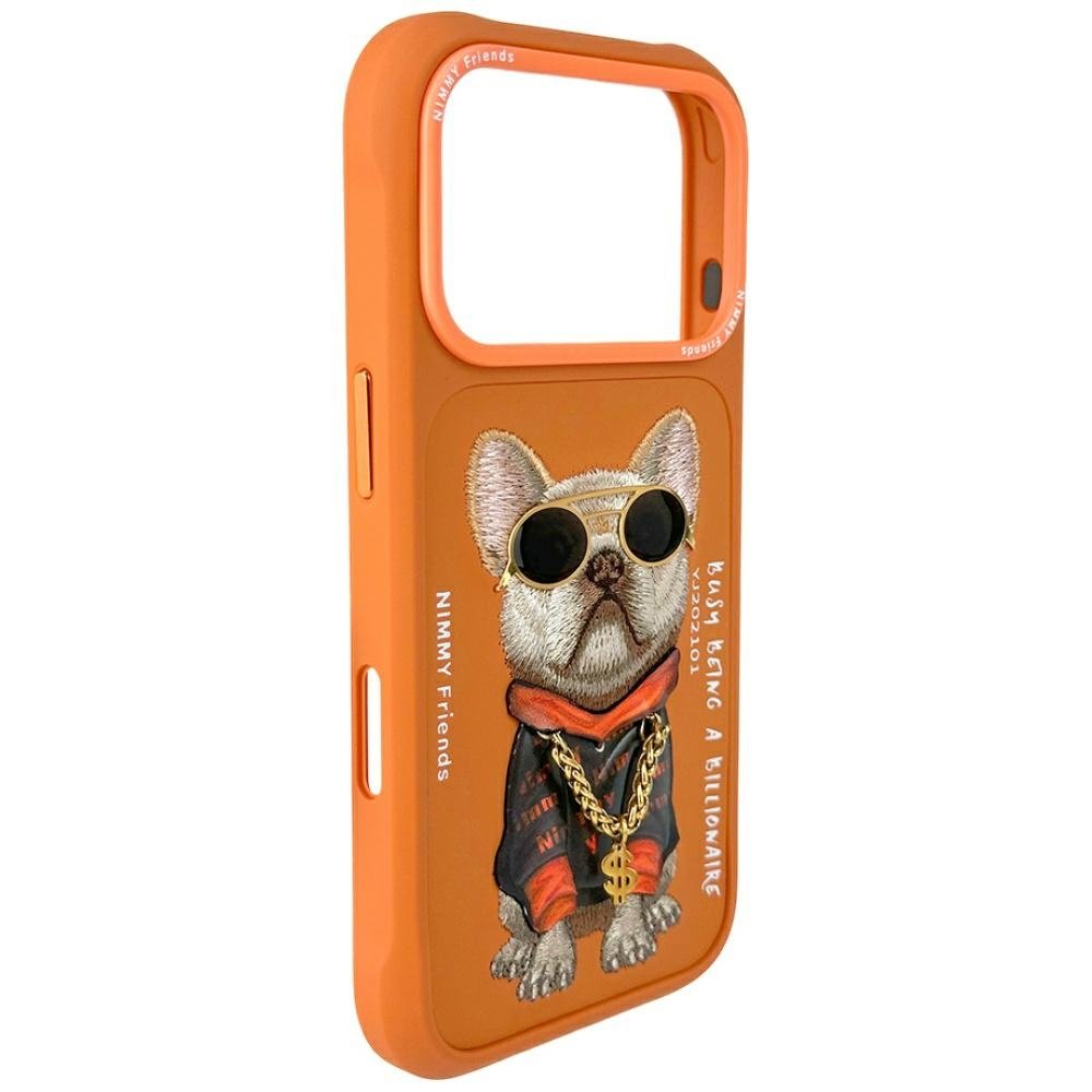 Nimmy Glasses Cool Dog dėklas iPhone 17 Pro – oranžinis - Image 5
