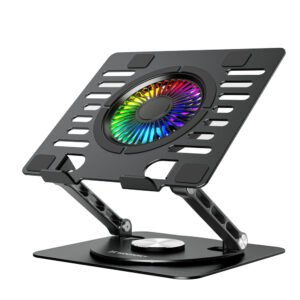 Wozinsky WDCX-X16-AS CoolBase RGB 360° Cooling Stand for Laptop and Tablet - Black