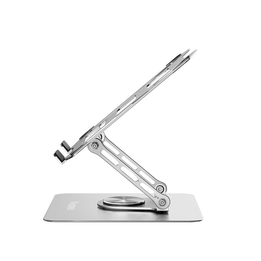 Wozinsky WDCX-X19-AB HardStand 360° pasukamas nešiojamojo kompiuterio ir planšetės stovas – sidabrinis - Image 2