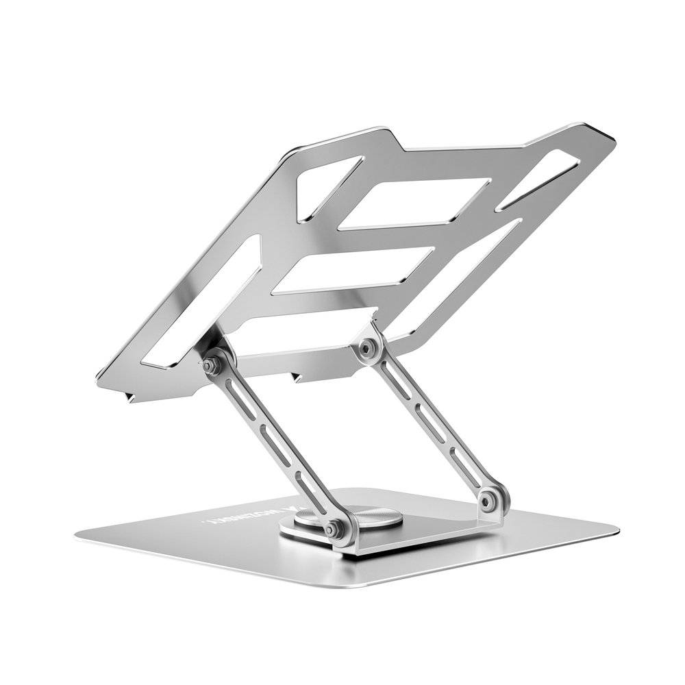 Wozinsky WDCX-X19-AB HardStand 360° pasukamas nešiojamojo kompiuterio ir planšetės stovas – sidabrinis - Image 3