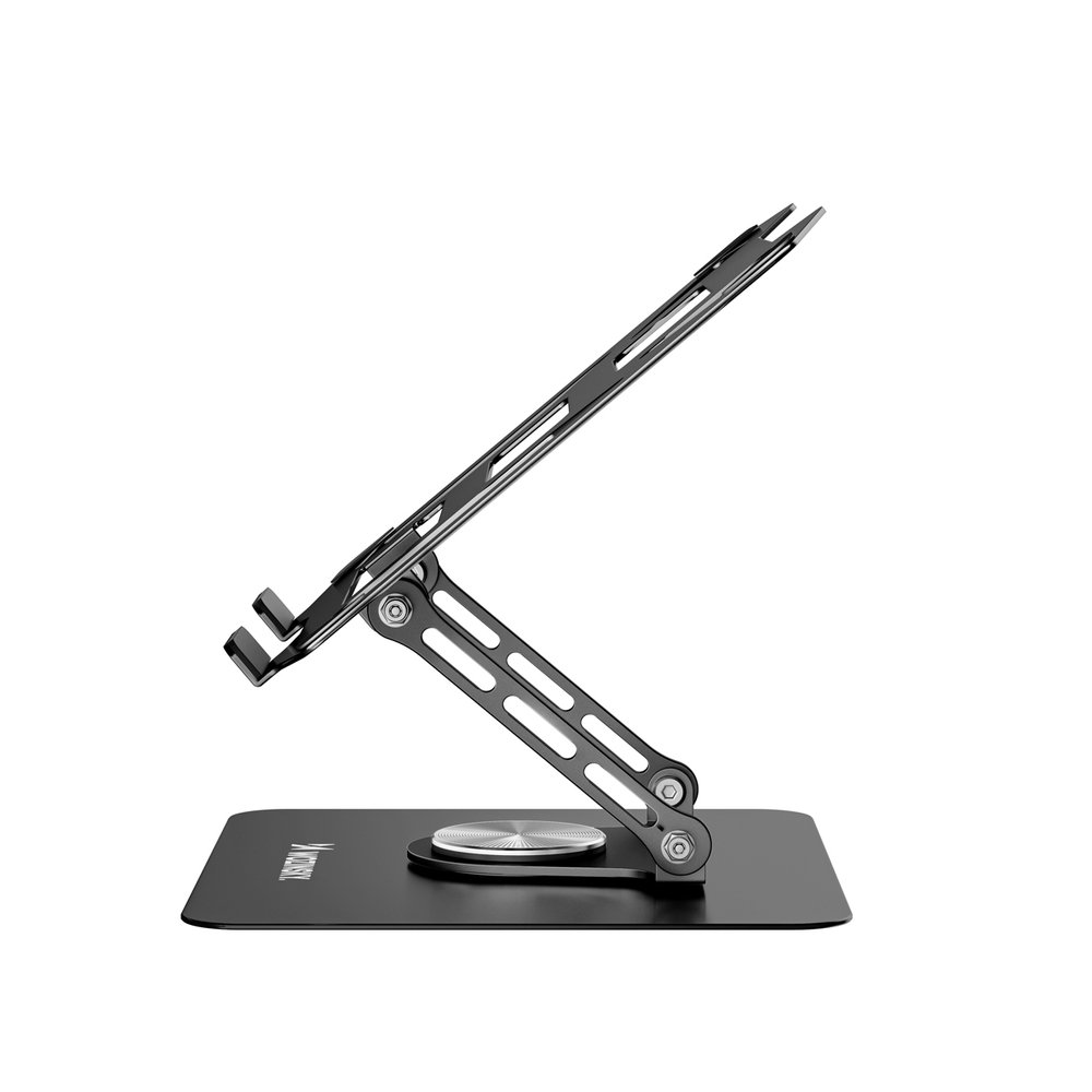 Wozinsky WDCX-X19-AB HardStand 360° pasukamas nešiojamojo kompiuterio ir planšetės stovas – juodas - Image 2