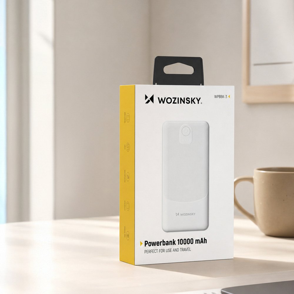 Wozinsky Wpower WPBBK-3 10000 mAh 10 W išorinė baterija su 2×USB-A – balta - Image 11