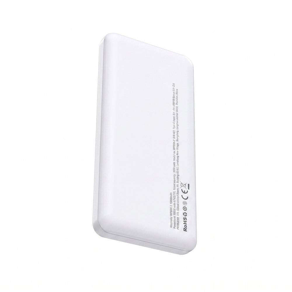 Wozinsky Wpower WPBBK-3 10000 mAh 10 W išorinė baterija su 2×USB-A – balta - Image 3