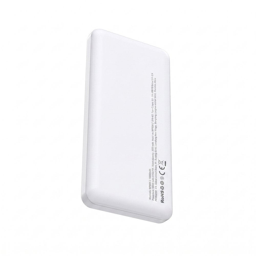 Wozinsky Wpower WPBBK-3 10000 mAh 10 W išorinė baterija su 2×USB-A – balta - Image 6