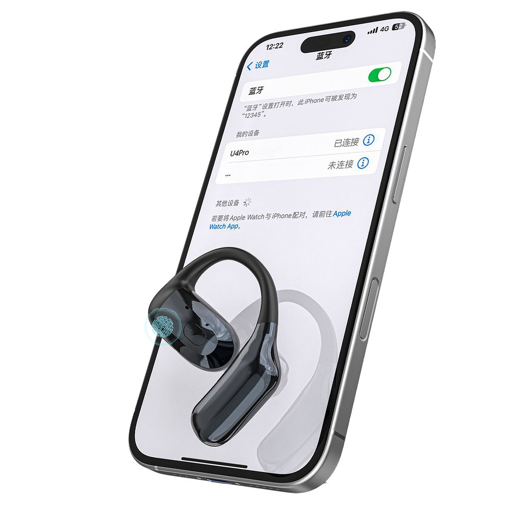 Dudao U4Pro Bluetooth laisvų rankų įranga ant ausies, universali – juoda - Image 4