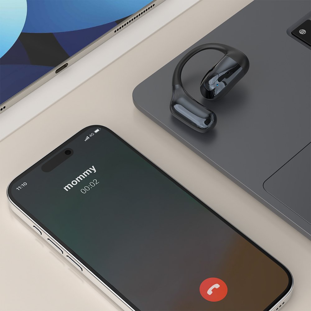 Dudao U4Pro Bluetooth laisvų rankų įranga ant ausies, universali – juoda - Image 6