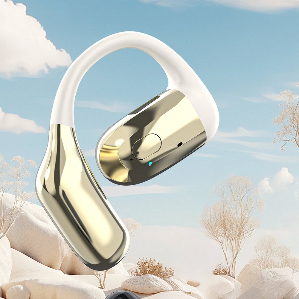 Dudao U4Pro Bluetooth laisvų rankų įranga ant ausies, universali – smėlio ir aukso spalvos - Image 2