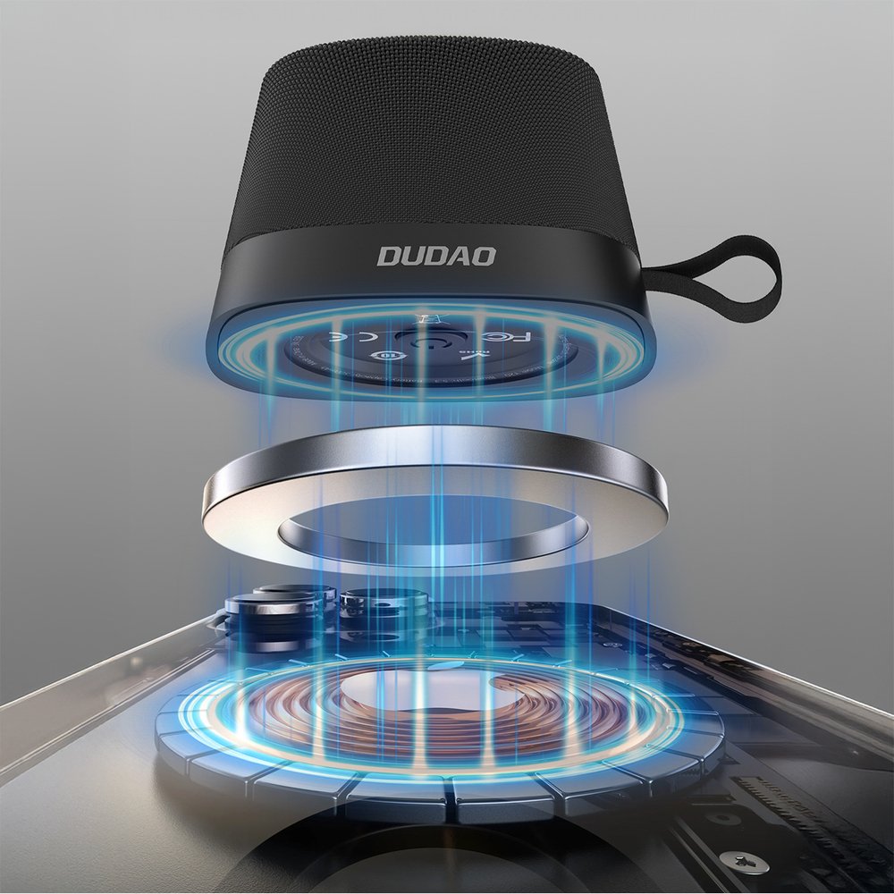 Dudao Y20 belaidė kolonėlė su magnetiniu tvirtinimu ir Bluetooth 5.3 – juoda - Image 2