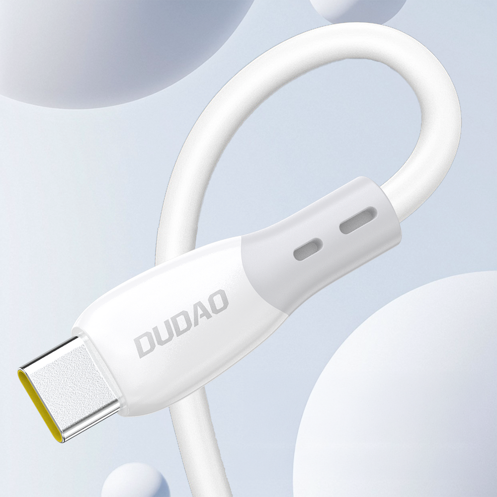 Dudao L25SX USB-C – Lightning laidas 2 m, 30 W, su minkštu silikoniniu pynimu – baltas - Image 6