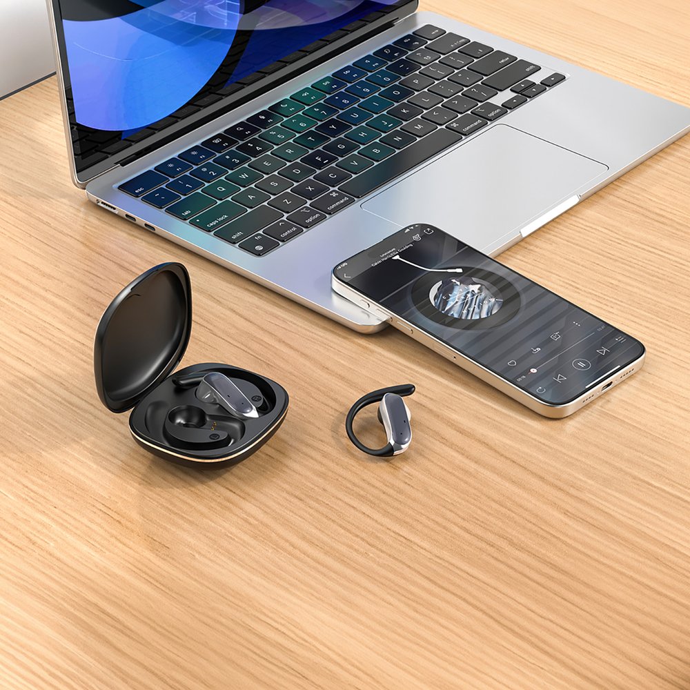 Dudao U17Z Bluetooth 5.3 OWS ausinės su ausų kabliukais – juodos - Image 9