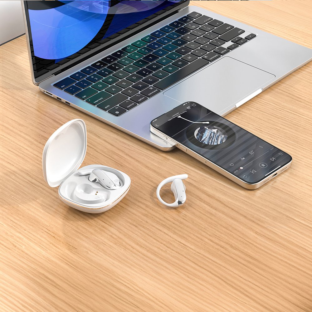 Dudao U17Z Bluetooth 5.3 OWS ausinės su ausų kabliukais – baltos - Image 2