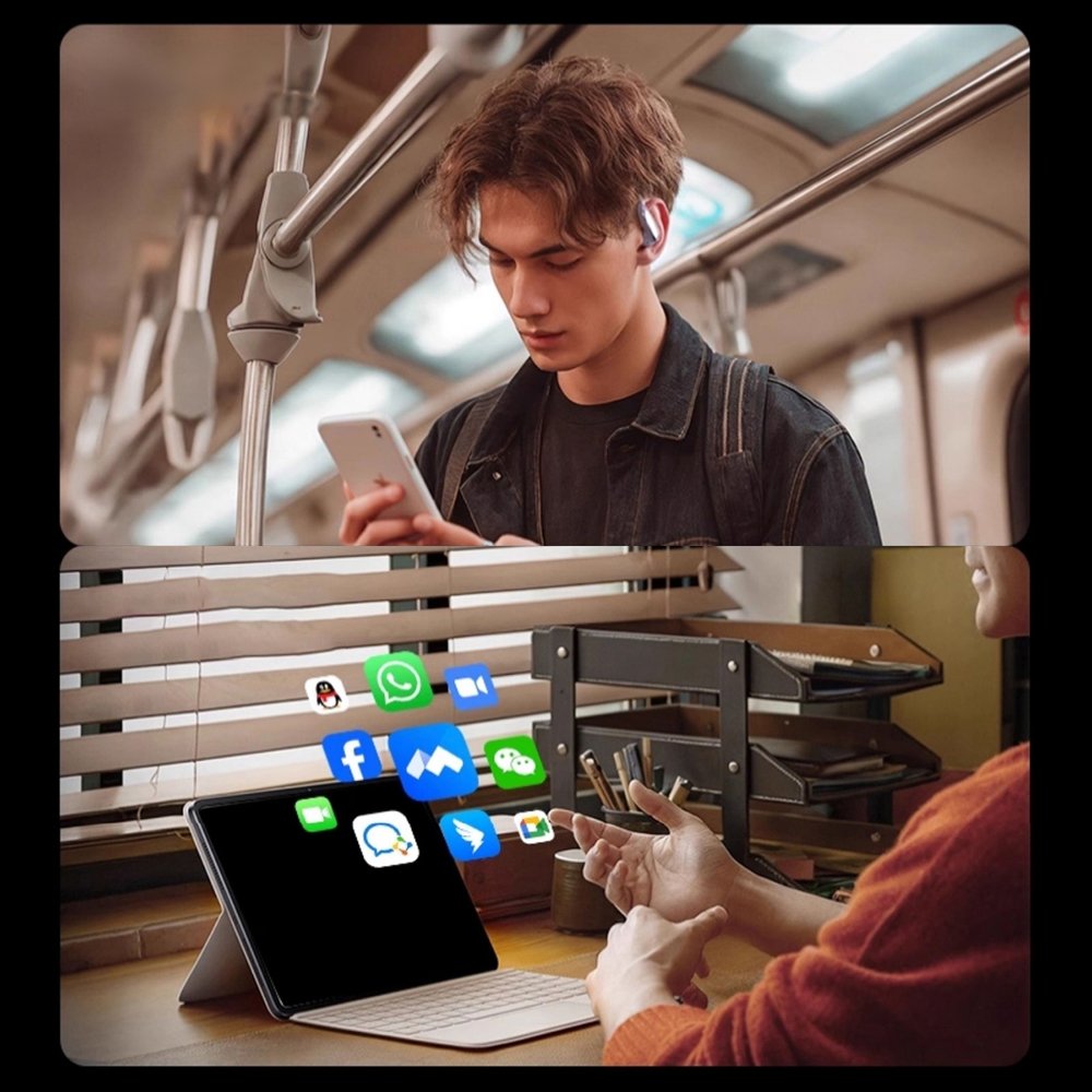 Dudao U17Z Bluetooth 5.3 OWS ausinės su ausų kabliukais – baltos - Image 3
