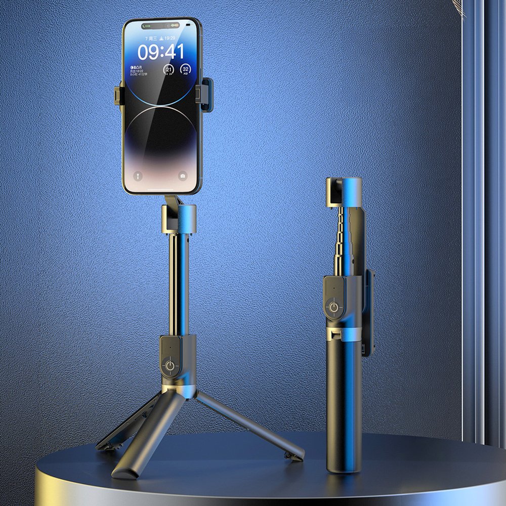 Dudao F18 asmenukių lazda 1,1 m su trikoju ir Bluetooth nuotolinio valdymo pulteliu – juoda - Image 2