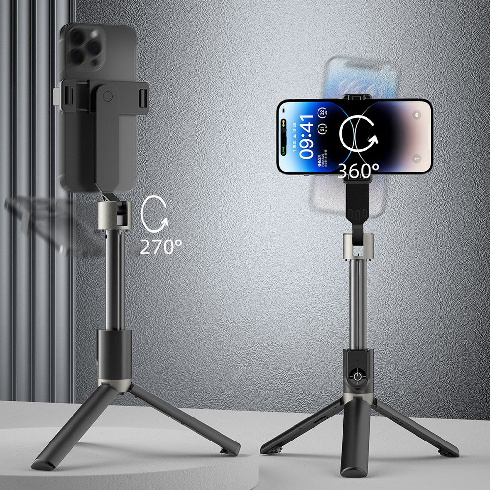 Dudao F18 asmenukių lazda 1,1 m su trikoju ir Bluetooth nuotolinio valdymo pulteliu – juoda - Image 3