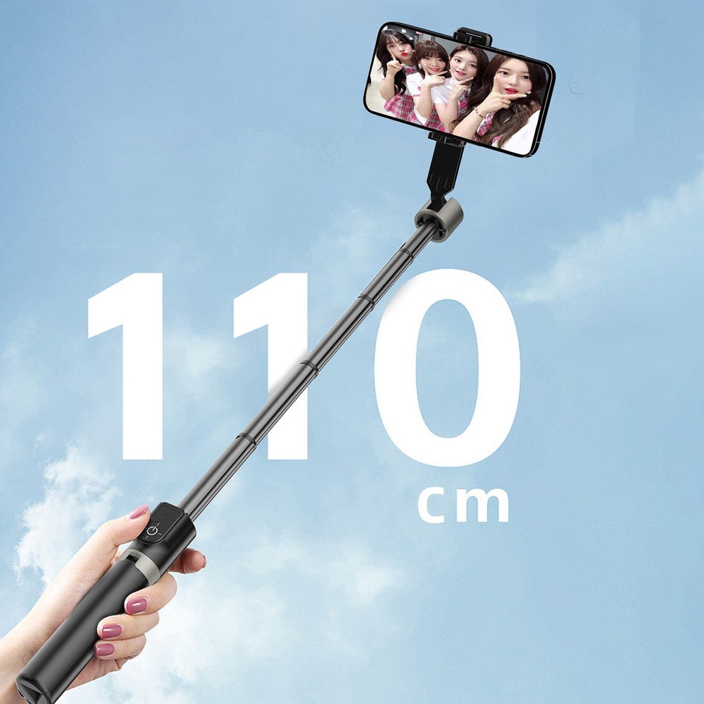 Dudao F18 asmenukių lazda 1,1 m su trikoju ir Bluetooth nuotolinio valdymo pulteliu – juoda - Image 5
