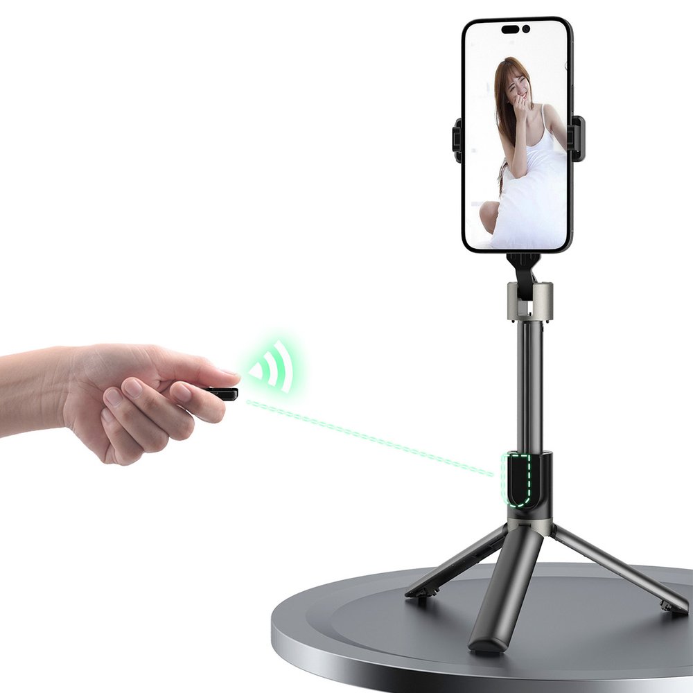 Dudao F18 asmenukių lazda 1,1 m su trikoju ir Bluetooth nuotolinio valdymo pulteliu – juoda - Image 7