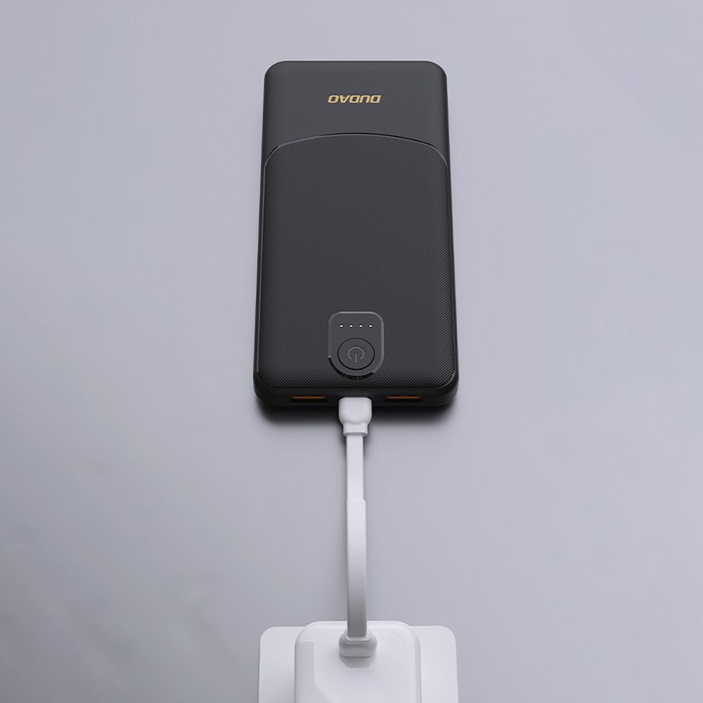 Dudao K10Pro 20000 mAh 2,4 A išorinė baterija su 2×USB-A – juoda - Image 2