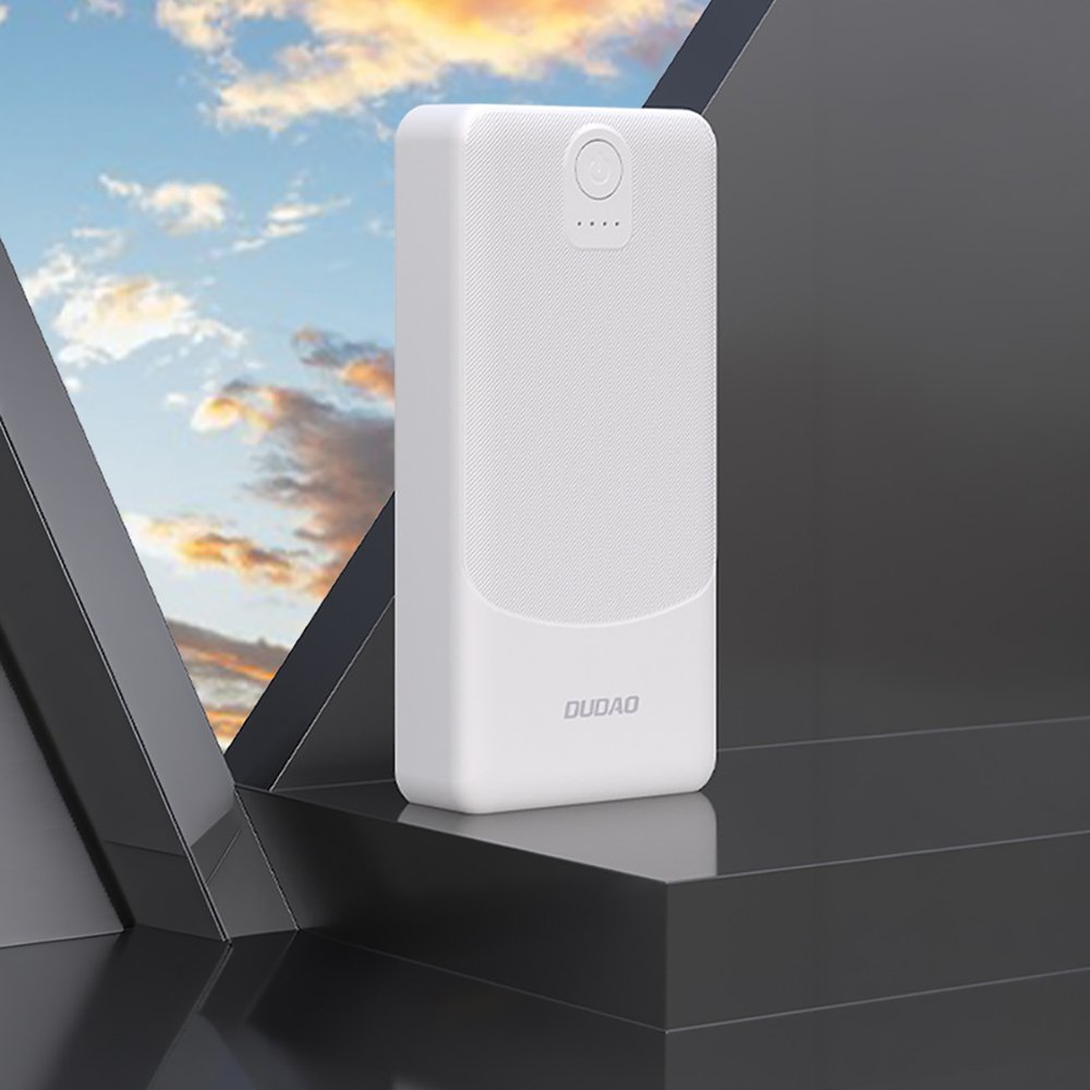 Dudao K10Pro 20000 mAh 2,4 A išorinė baterija su 2×USB-A – balta - Image 3