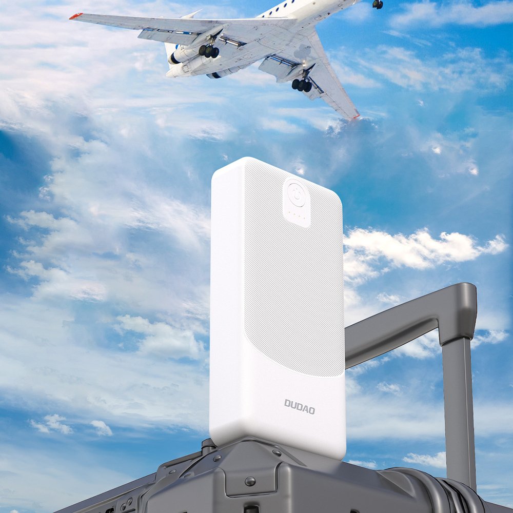 Dudao K10Pro 20000 mAh 2,4 A išorinė baterija su 2×USB-A – balta - Image 6