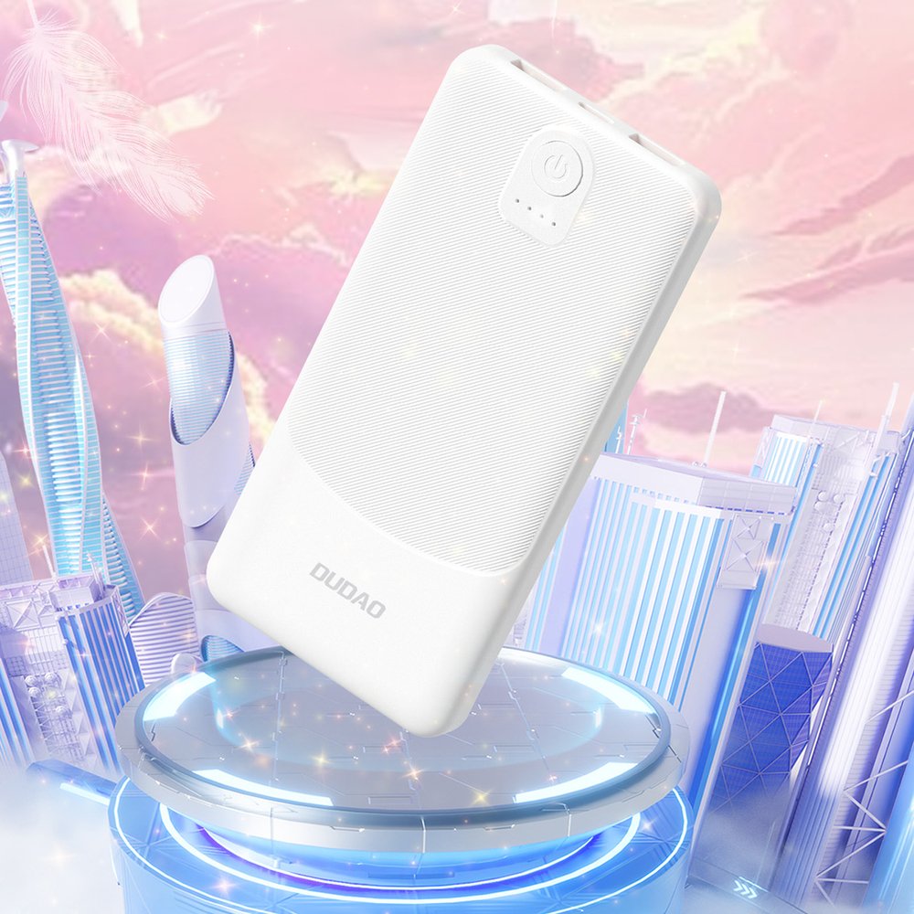 Dudao K10Pro 20000 mAh 2,4 A išorinė baterija su 2×USB-A – balta - Image 7