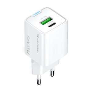 Wozinsky WWC-35W GaN USB-A + USB-C Wall Charger - White