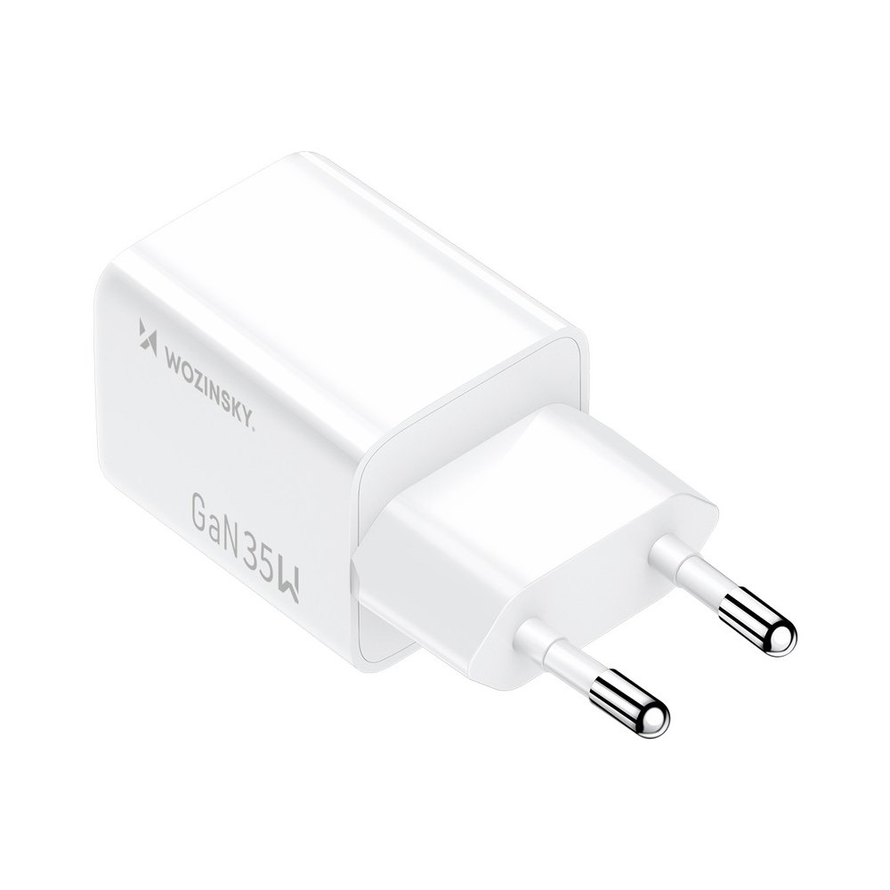 Wozinsky WWC-35W GaN USB-A + USB-C sieninis įkroviklis – baltas - Image 3