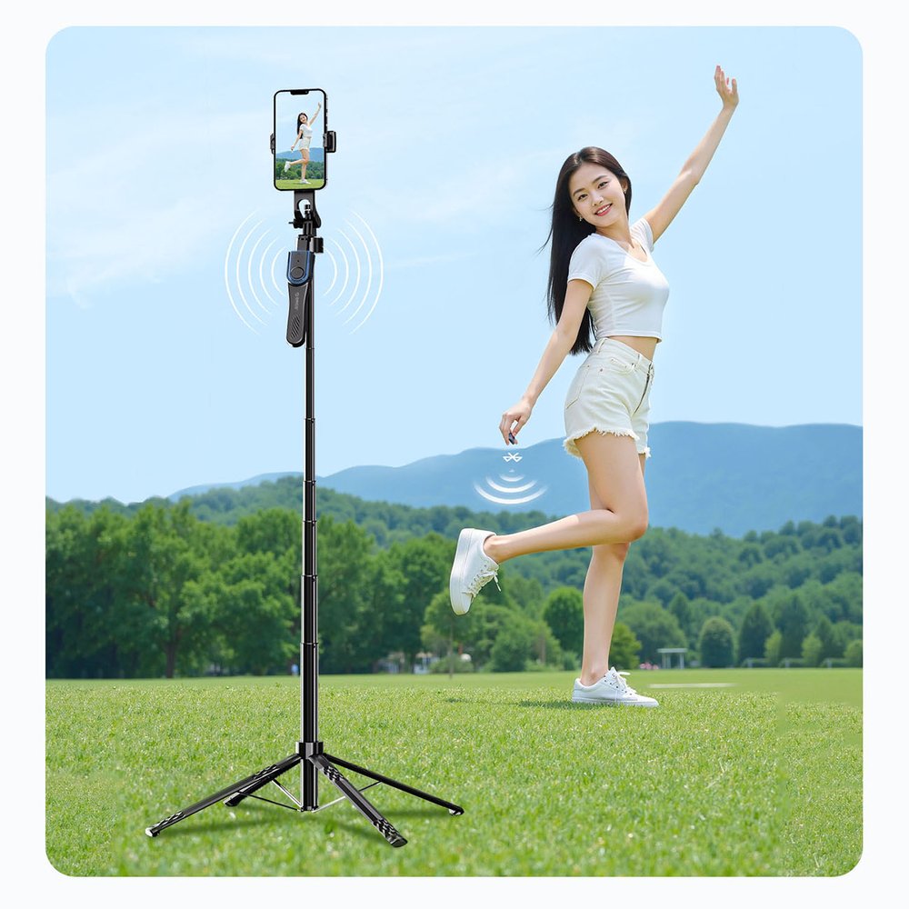 Orico SPN185 asmenukių lazda su 1/4” trikoju, telefonui ir kamerai, Bluetooth 5.2, 360° pasukimas – juoda - Image 11