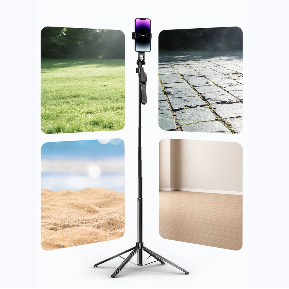 Orico SPN185 asmenukių lazda su 1/4” trikoju, telefonui ir kamerai, Bluetooth 5.2, 360° pasukimas – juoda - Image 6