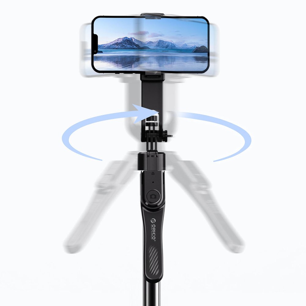 Orico SPN185 asmenukių lazda su 1/4” trikoju, telefonui ir kamerai, Bluetooth 5.2, 360° pasukimas – juoda - Image 9