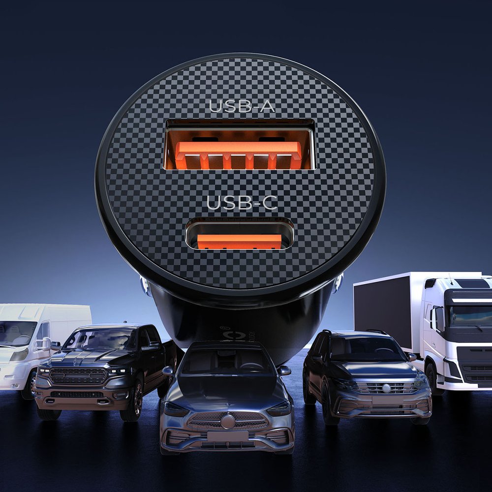 Orico PowerMini 30 W USB-C + USB-A automobilinis įkroviklis – juodas - Image 9
