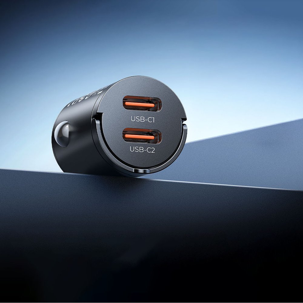 Orico MiniRing 30 W automobilinis įkroviklis su 2×USB-C – juodas - Image 5