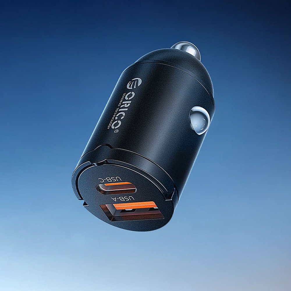 Orico MiniRing 30 W USB-A + USB-C automobilinis įkroviklis – juodas - Image 3