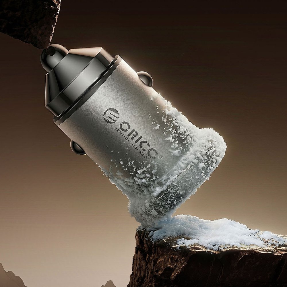 Orico MiniRing Pro 45 W USB-A + USB-C automobilinis įkroviklis – sidabrinis - Image 8