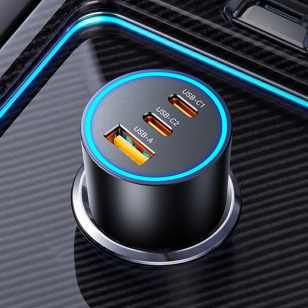 Orico HyperDrive 165 W USB-A + 2×USB-C automobilinis įkroviklis – juodas - Image 8