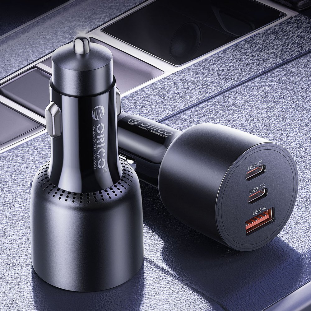 Orico PowerLink 165 W USB-A + 2×USB-C automobilinis įkroviklis – juodas - Image 3