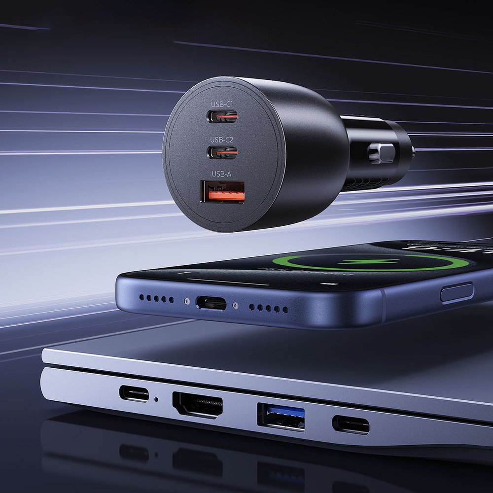 Orico PowerLink 165 W USB-A + 2×USB-C automobilinis įkroviklis – juodas - Image 6
