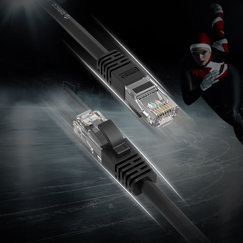 Orico PUG-C6 CAT6 apvalus RJ45 tinklo kabelis 1000 Mbps, 5 m – juodas - Image 5