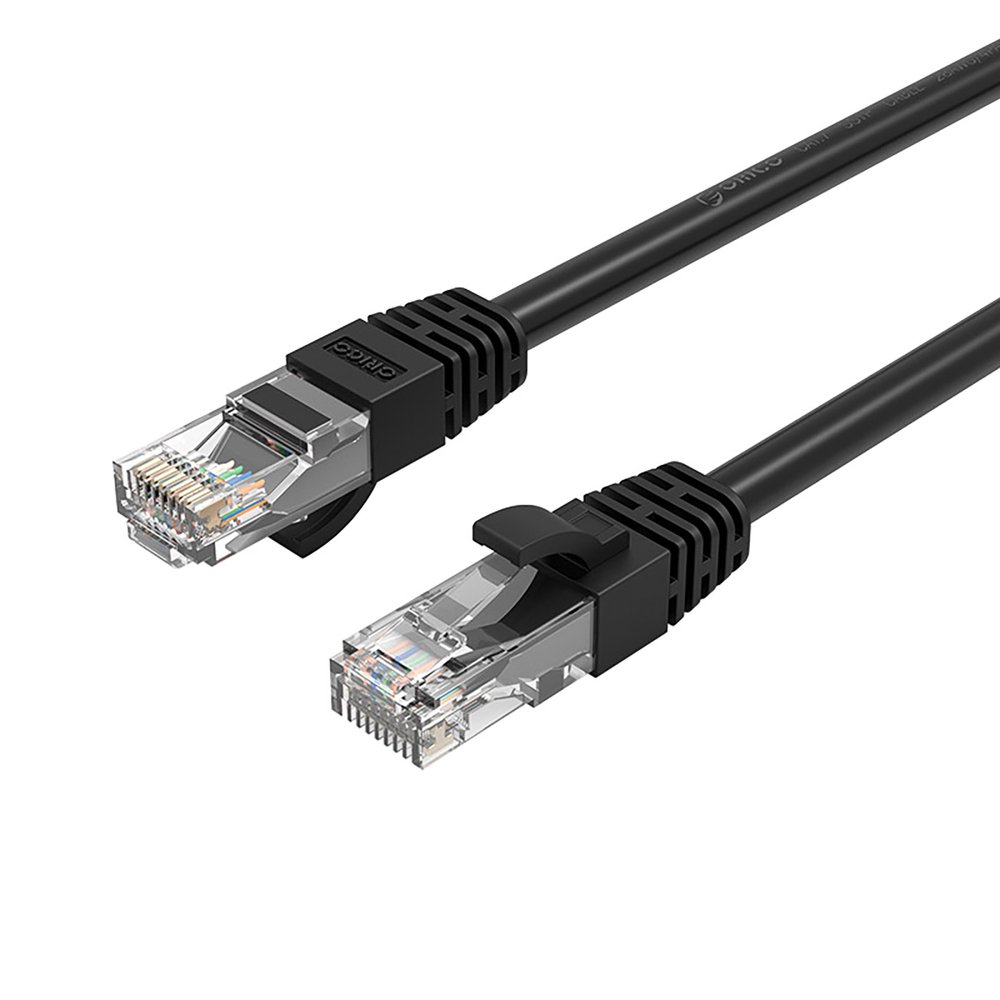 Orico PUG-C6 CAT6 1000Mbps RJ45 Ethernet Network Cable LAN Round 8m - Black
