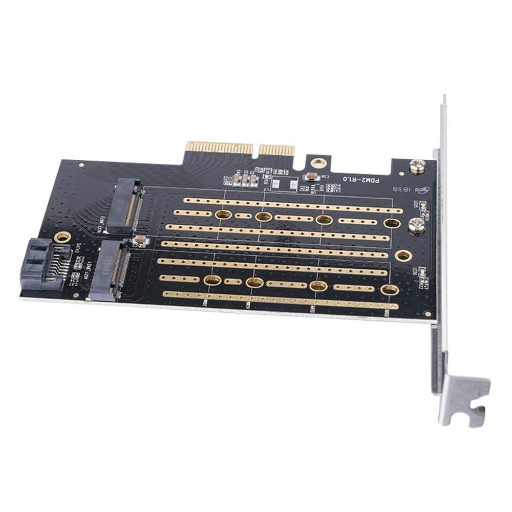 Orico PDM2 PCI-E 3.0 x4 išplėtimo plokštė M.2 NVMe ir SATA diskams – juoda - Image 3
