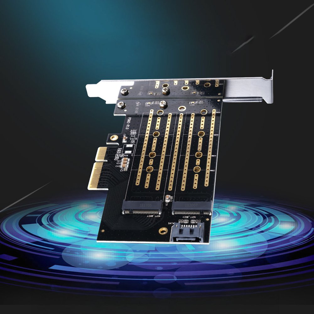 Orico PDM2 PCI-E 3.0 x4 išplėtimo plokštė M.2 NVMe ir SATA diskams – juoda - Image 5
